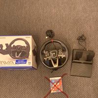 volante di gioco ps4 + pedaliera