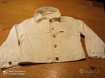 giubbino jeans età 6 anni made in Italy bianco