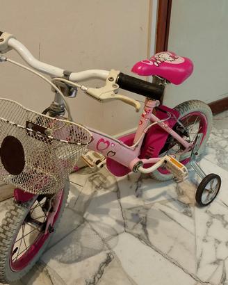 Bici con rotelle misura 14