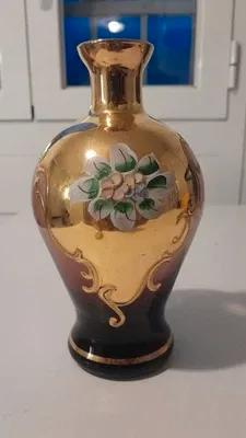 Vaso in Vetro di Murano laminato in Oro 24k decora
