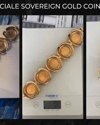 Bracciale in Oro -Monete Sterline (Sovereign) -95g