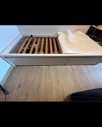 Letto singolo salvaspazio con rete