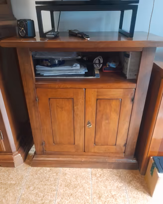 mobile porta TV in noce
