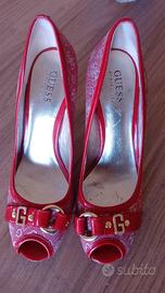 Scarpe Decolte GUESS  tg37 Rosso