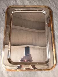 Vassoio con bagno d'oro 24karati 