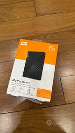WD My Passport 5TB USB 3.0/3.2 Hard Disk Esterno