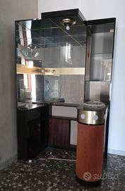 Mobile bar vintage angolare degli anni '70