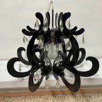 Lampadario con gocce di vetro