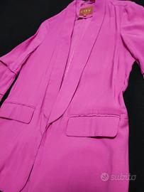 Blazer Casual con Tasche Giacca Donna Rosa S