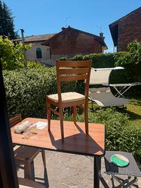 4 Sedie impagliate