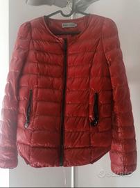 piumino rosso lucido donna