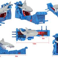 Gioco gonfiabile shark water slide in pvc