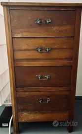 Cassettiera mobile in legno