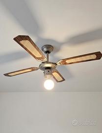 Ventola soffitto legno paglia Vienna da riparare