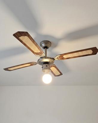 Ventola soffitto legno paglia Vienna da riparare