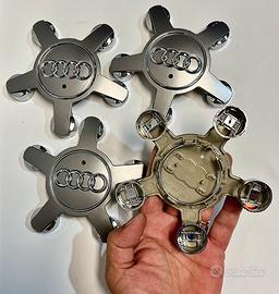 Quattro Copri Mozzi ruota auto per Audi 135 mm