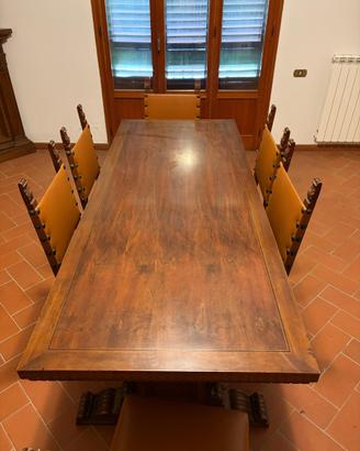 Tavola fratina con sedie