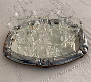 BICCHIERINI LIQUORE CON VASSOIO - VINTAGE