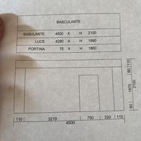 Basculante con portina