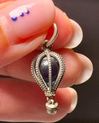 Charm pendente mongolfiera blu