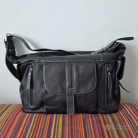 Borsa in vera pelle nera