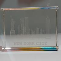 fermacarte in vetro skyline di NewYork City