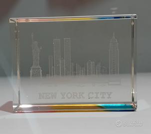 fermacarte in vetro skyline di NewYork City