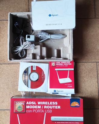 DIGICOM ADSL Modem Router WiFi con USB