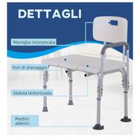 Sedia da vasca da bagno con altezza regolabile