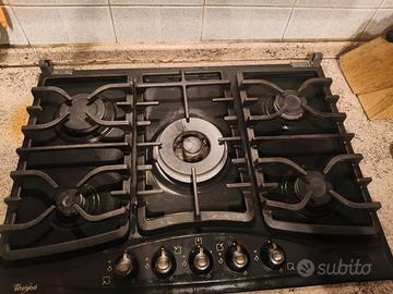 piano cottura wirpool 5 fuochi 