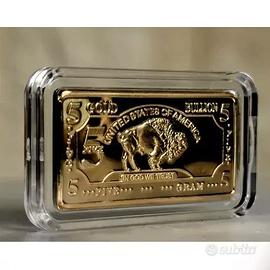 Lingotto da 5 gr. "100 MILLS BUFFALO AMERICANO"