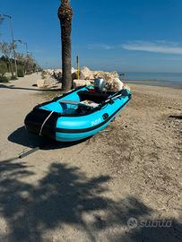 Gommone+fuoribordo+carrello+accessori