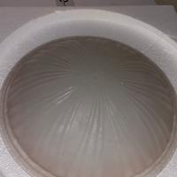 Plafoniera a mezza sfera in vetro