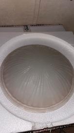 Plafoniera a mezza sfera in vetro