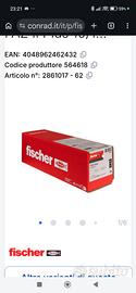Fischer 564583 FAZ II Plus 10/80 Ancoraggio a cune