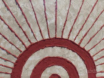 Quadro su tela moderno in rilievo Sole Etnico