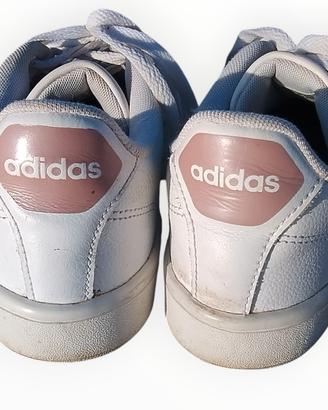 Adidas Cloudfoam bianco rosa cipria n.40 sneakers 
