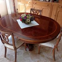 tavolo e 4 sedie radica di noce