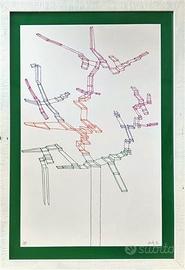 Quadro lotografia 1975 Achille Perilli(1927-2021)