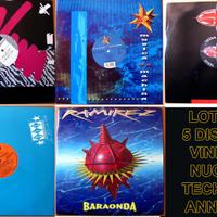 LOTTO DISCHI VINILE 5 MIX ANNI 90