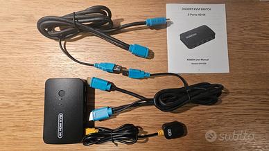 Switch HDMI 4K - DGODRT KS602H - Completo di cavi