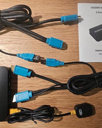 Switch HDMI 4K - DGODRT KS602H - Completo di cavi