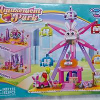 Giostre parco 3 in 1 in mattoncini stile Lego