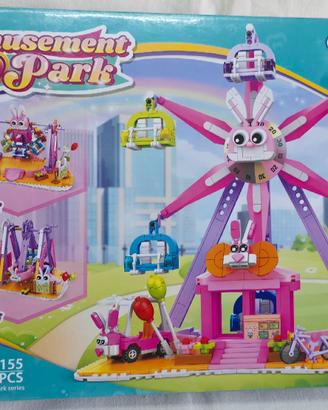 Giostre parco 3 in 1 in mattoncini stile Lego