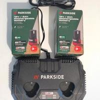 2 batteria 12v Caricabatt doppio Parkside NUOVI