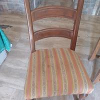 sedie da salotto massiccie di noce nazionale 