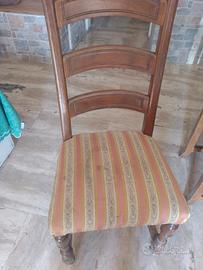 sedie da salotto massiccie di noce nazionale 