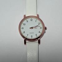Orologio Quartz bianco e rosa