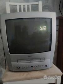 Televisore Philips CRT 14 pollici con VHS anni 90 