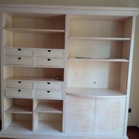 Libreria acero sbiancato